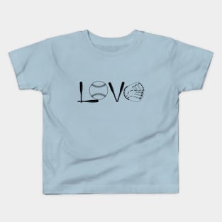 Baseball/Softball Love Kids T-Shirt